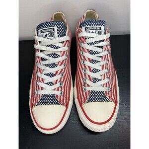 Converse CTAS Stars Stripes USA Flag Low Top Shoes 122008F M 9.5 Wo 11